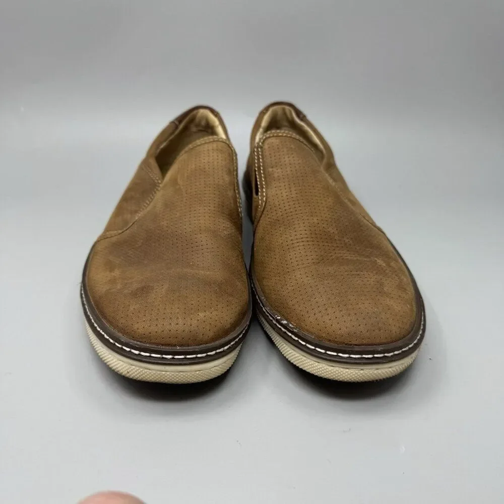 Johnston Murphy McGuffey Leather Loafers Sz 9m Brown Sheepskin Comfort Sole